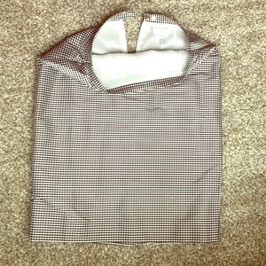 Black and white checkered skirt